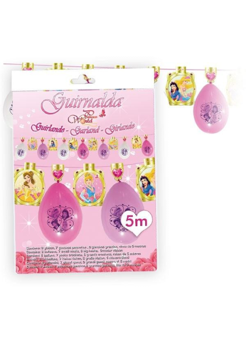 Guirnalda Princesas 5m - Fiestas de Cumpleaños de Princesas