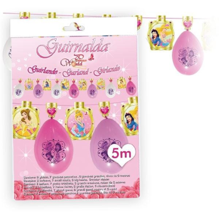 Guirnalda Princesas 5m - Fiestas de Cumpleaños de Princesas