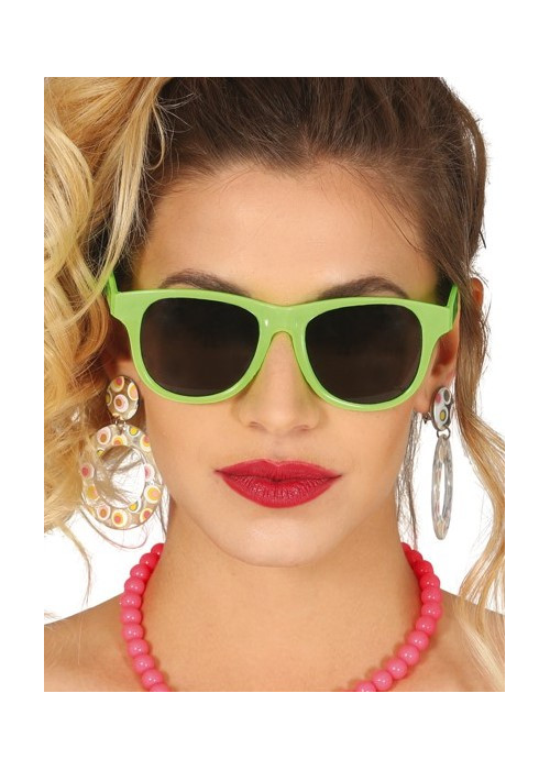 Gafas de Neon Verde - Complementos años 80-90