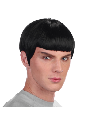 Perruca Negra Curt Amb Fringe