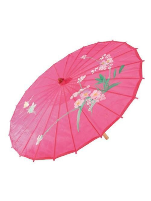 Sombrilla de Geisha Rosa - Complementos de Chinos, Orientales, Ninjas y Geishas