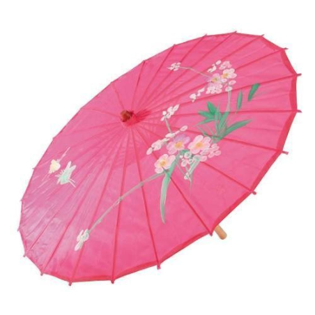 Sombrilla de Geisha Rosa - Complementos de Chinos, Orientales, Ninjas y Geishas