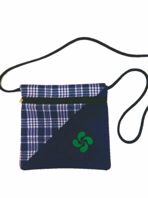Bolso Cuadros Liso con Lauburu - Bolsos, Mochilas y Complementos