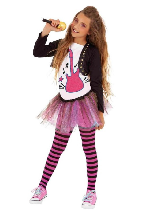 Disfraz de Rockera Chanel P.Pop Infantil - Disfraces de Rock y Punk