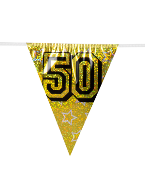 Guinalda Triangular 50 Dorado - Guirnaldas