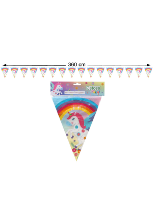 Banderines Triangulares de Unicornios - Fiestas de Cumpleaños de Unicornios