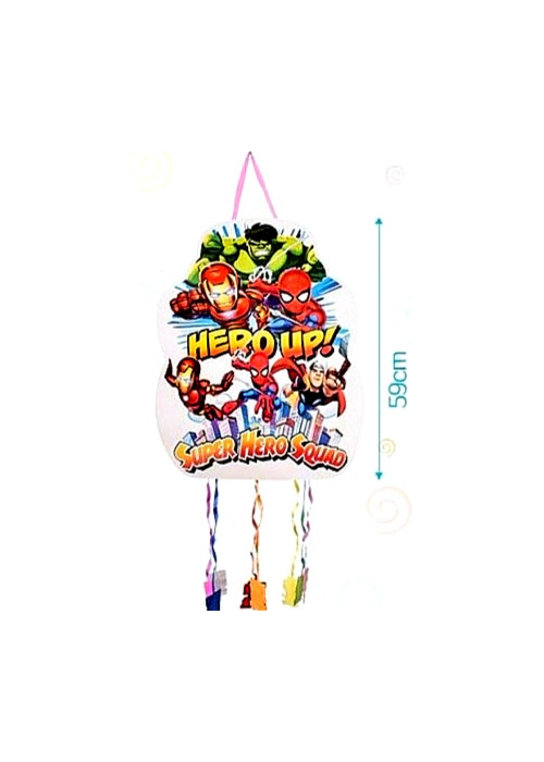Piñata de Superheroes con Tiras - CELEBRACIONES