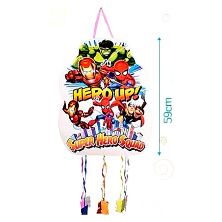 Piñata de Superheroes con Tiras - CELEBRACIONES