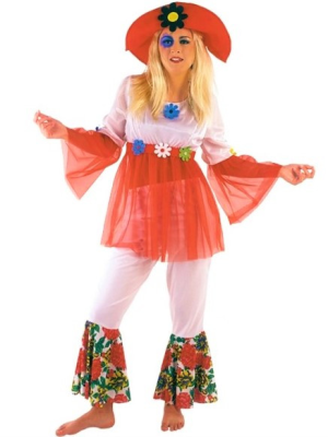 Disfraz de Hippie Blanco Mujer - Disfraces de Hippie para Mujer