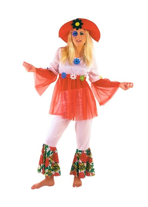Disfraz de Hippie Blanco Mujer - Disfraces de Hippie para Mujer