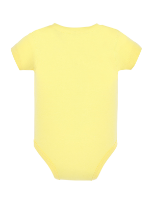 Body Amarillo Manga Corta Bebe