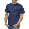 Camiseta Lauburu Azul Hombre - Camisas y Camisetas Regionales Hombre