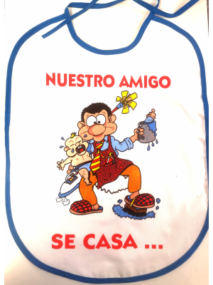 Babero Nuestro Amigo Se Casa - Camisetas y Delantales para Despedidas