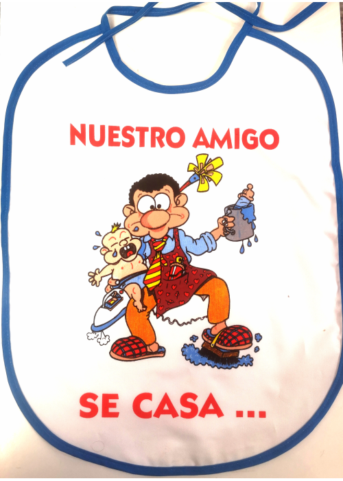 Babero Nuestro Amigo Se Casa - Camisetas y Delantales para Despedidas