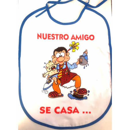 Babero Nuestro Amigo Se Casa - Camisetas y Delantales para Despedidas