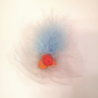 Broche Pene Tul Marabu Azul - Broches y silbatos para Despedidas
