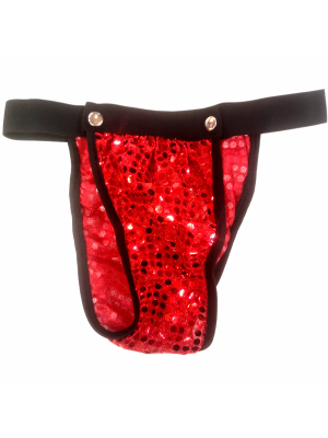 Tanga Lentejuelas Rojo - Complementos despedidas