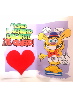 Tarjeta He Ido a Clases de Ingles Para Decirte I love you - Tarjetas de Felicitacion