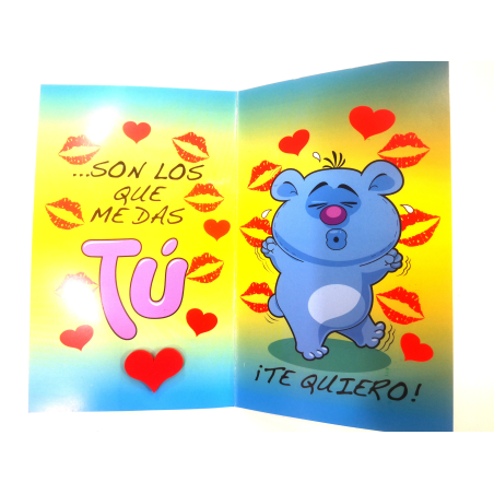 Tarjeta Me Encantan los Besos - Tarjetas de Felicitacion