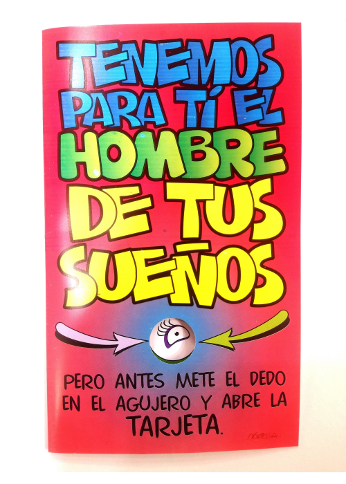 Tarjeta Tenemos Para Ti El Hombre - Tarjetas de Felicitacion