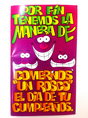 Tarjeta Por Fin Tenemos Manera de Comernos Un Rosco - Tarjetas de Felicitacion