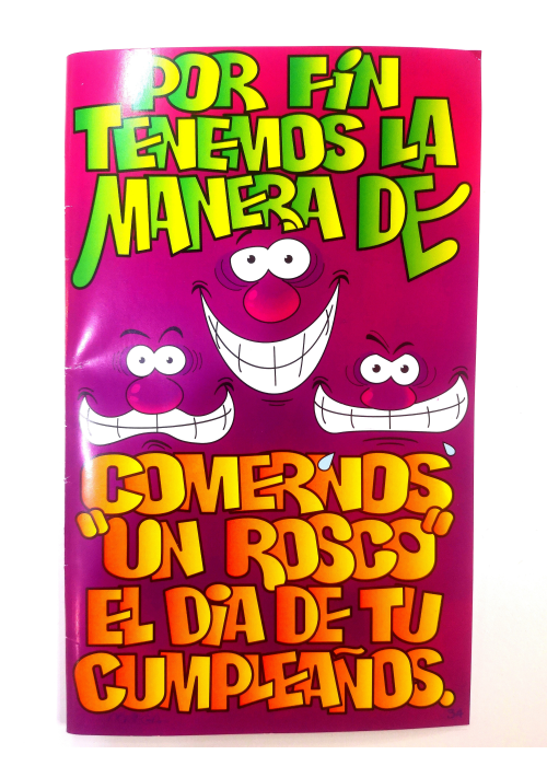 Tarjeta Por Fin Tenemos Manera de Comernos Un Rosco - Tarjetas de Felicitacion