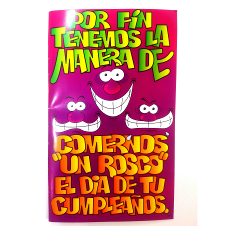 Tarjeta Por Fin Tenemos Manera de Comernos Un Rosco - Tarjetas de Felicitacion
