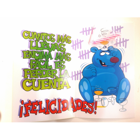 Tarjeta Los Años Son Como Las Copas - Tarjetas de Felicitacion