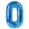 Globo Azul Numero 0 de Foil 32 - Globos