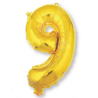 Globo Dorado Numero 9 de Foil 32 - Globos