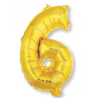 Globo Dorado Numero 6 de Foil 32 - Globos