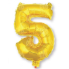 Globo Dorado Numero 5 de Foil 32 - Globos