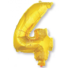 Globo Dorado Numero 4 de Foil 32 - Globos