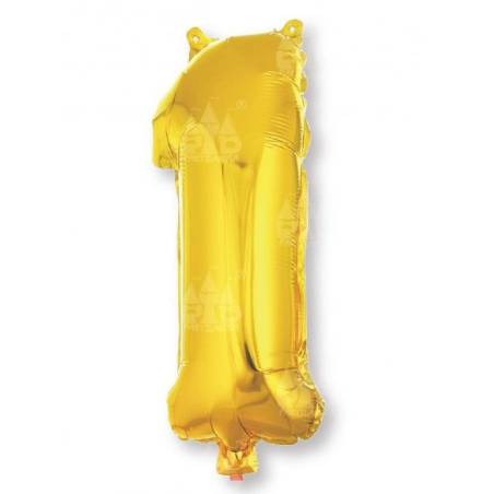 Globo Dorado Numero 1 de Foil 32 - Globos