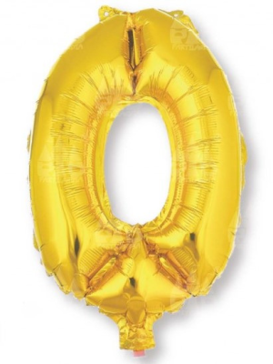 Globo Dorado Numero 0 de Foil 32 - Globos