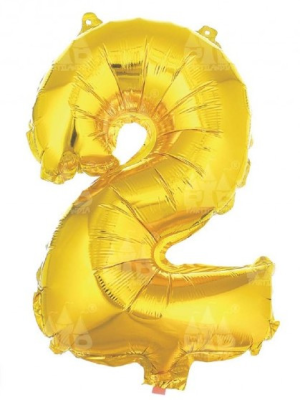Globo Dorado Numero 2 de Foil 32 - Globos