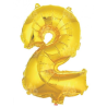 Globo Dorado Numero 2 de Foil 32 - Globos