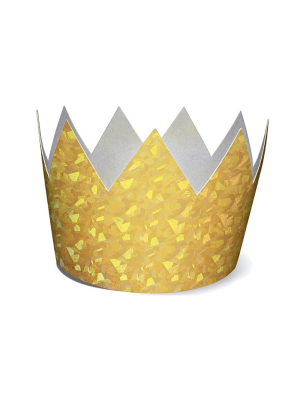 Corona Oro Holografica 6 unid - Gorros y Gafas