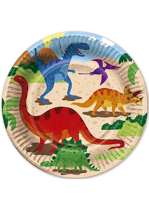 Plato dinosaurios 6 unidades