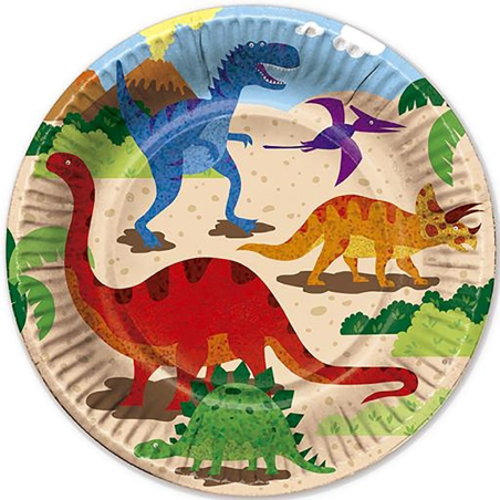 Plato dinosaurios 6 unidades - Fiestas de Cumpleaños de Dinosaurios
