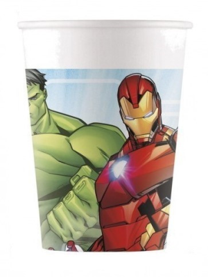 Vasos Advengers 6 Unid - Fiestas de Cumpleaños de Superheroes