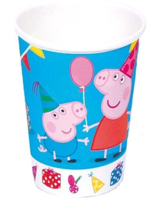 Vasos Peppa Pig 6 unid - Fiestas de Cumpleaños de Peppa Pig