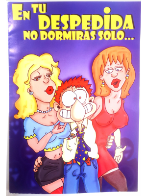 Tarjeta Grande En Tu Despedida No Dormiras - Tarjetas para Despedidas