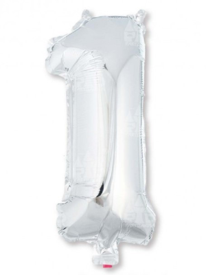 Globo Plata Numero 1 de Foil 32 - Globos