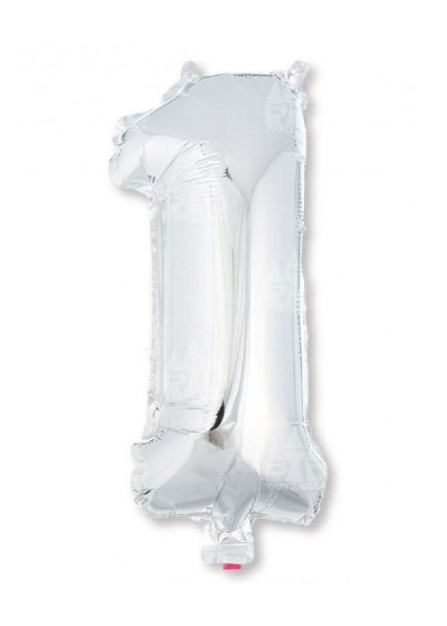Globo Plata Numero 1 de Foil 32 - Globos