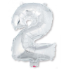 Globo Plata Numero 2 de Foil 32 - Globos