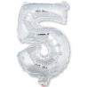 Globo Plata Numero 5 de Foil 32 - Globos