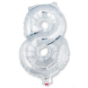 Globo Plata Numero 8 de Foil 32 - Globos