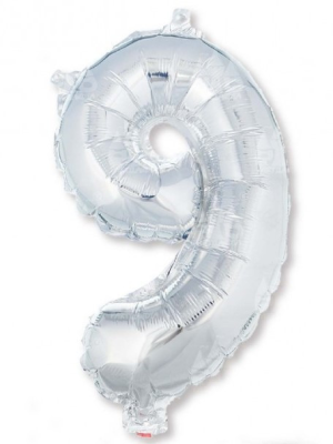Globo Plata Numero 9 de Foil 32 - Globos
