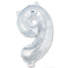 Globo Plata Numero 9 de Foil 32 - Globos